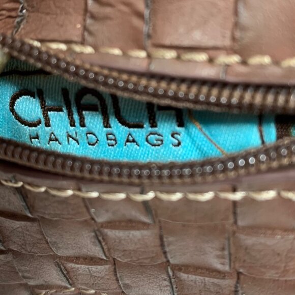 CUTE Chala Handbags Dog Keychain Coin Purse Faux Leather Woven Poodle Bucshon - Picture 3 of 5